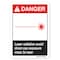 Signmission ANSI Laser Radiation Avoid Direct Eye Exposure Class 3a Laser 14in X 10inPlastic, 1014-L OS-DS-P-1014-L-19872 - alternate 1
